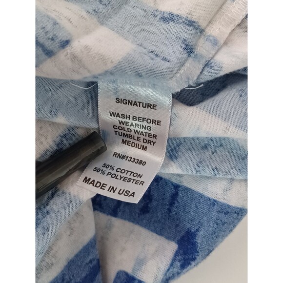 Before + Again Top Womens Medium Burnout Lightweight Geometric 3/4 Sleeve - Picture 6 of 6